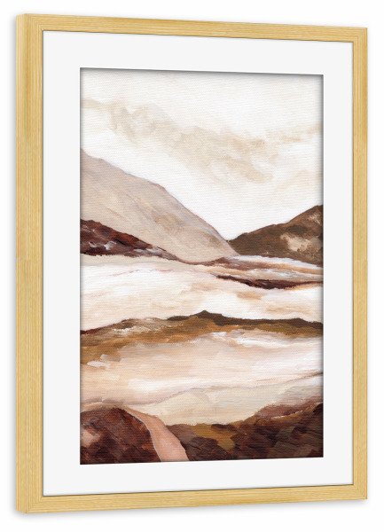 Poster mit Rahmen kiefer "Whispers of the Hills" artboxONE - Natur,Abstrakt,Reise / Afrika