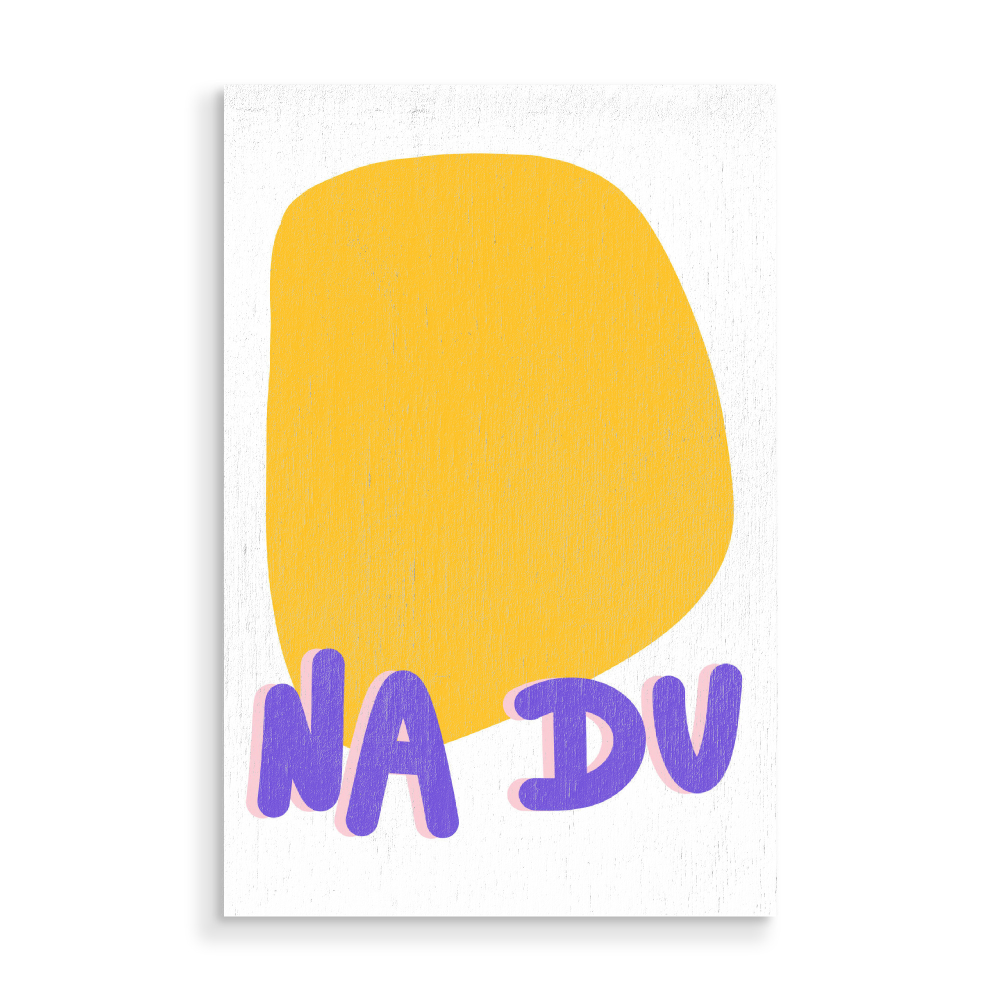 Holzbild "Na du" artboxONE - Typografie,Lustig