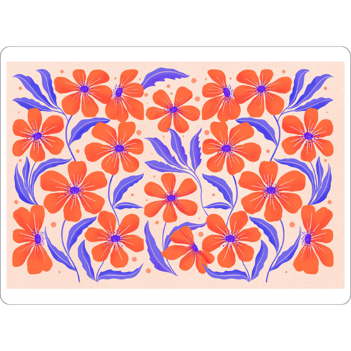 Tischset "Blumenreigen in Orange und Lila" artboxONE - Floral