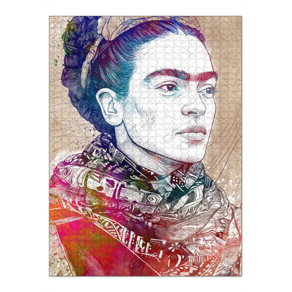 Puzzle Ravensburger "Frida Porträt l" artboxONE - Menschen - Frida,Frida kahlo,Porträt,Frau,Mädchen - Bild frida