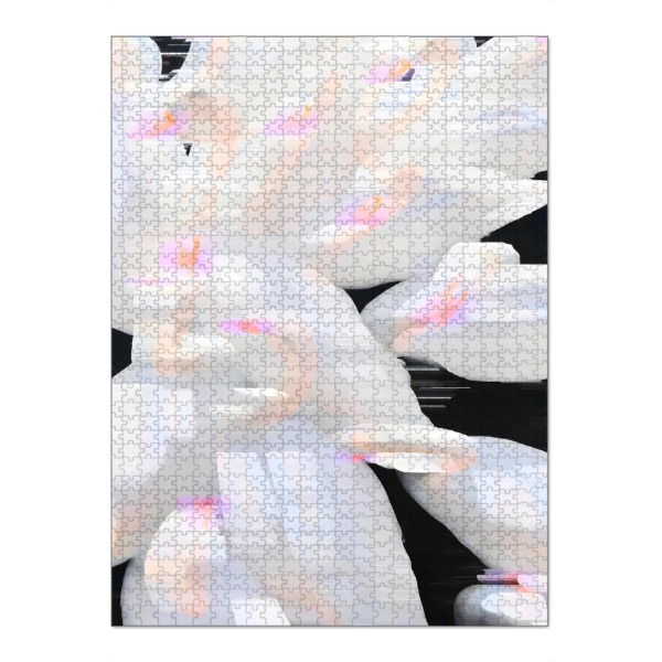 Puzzle Ravensburger "Entenpond -Dunst" artboxONE - Floral,Abstrakt - Enten,Wildtiere,Tiere,Haustiere,Natur,Dunst,Schwan - Bild enten