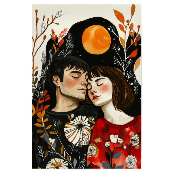 Poster 30x20 cm "Liebe ist in der Luft a" artboxONE - Menschen,Liebe - Paar,Liebhaber,Mädchen,Junge,Mann,Frau,Liebe