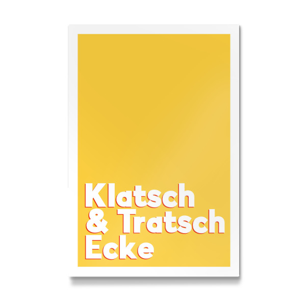 Galerie-Print "Klatsch und Tratsch Ecke gelb" 30x20 cm artboxONE