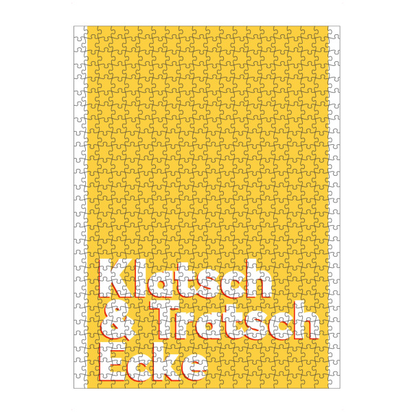Puzzle Ravensburger "Klatsch und Tratsch Ecke gelb" artboxONE - Typografie,Geometrie,Lustig