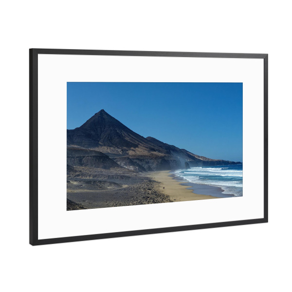 Poster mit Rahmen Schwarz (Metallic) "Fuerteventura Playa Roque del Moro" artboxONE - Natur,Reise,Reise / Strand und Meer,Reise / Länder