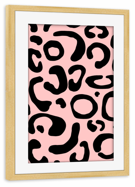 Poster mit Rahmen kiefer "Leopard Rosa" artboxONE - Tiere,Abstrakt,Für Mama
