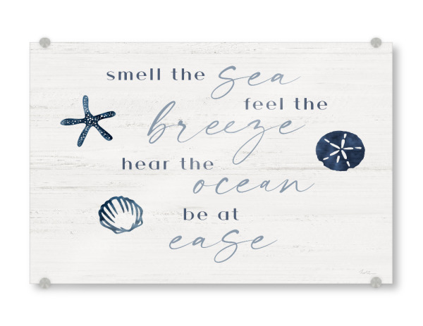 Acrylglasbild "Typografie am Meer" artboxONE - Typografie,Reise / Strand und Meer - Meer,Brise,Ozean,Leichtigkeit