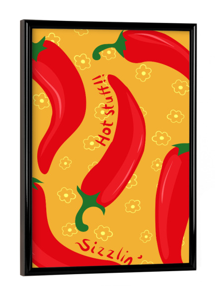 Poster mit schwarzem Rahmen "Peppers" artboxONE - Essen & Trinken