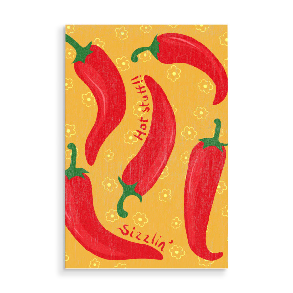 Holzbild "Peppers" artboxONE - Essen & Trinken
