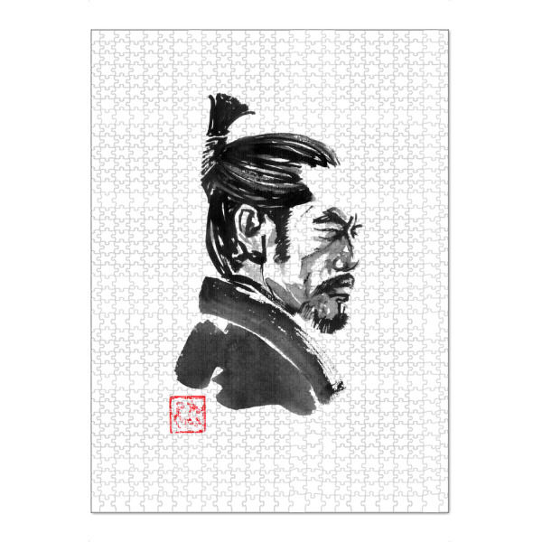Puzzle Ravensburger "Shogun Lord" artboxONE - Menschen,Schwarzweiß - Shogun,Sumie,Japan,Herr,Samurai - Bild shogun