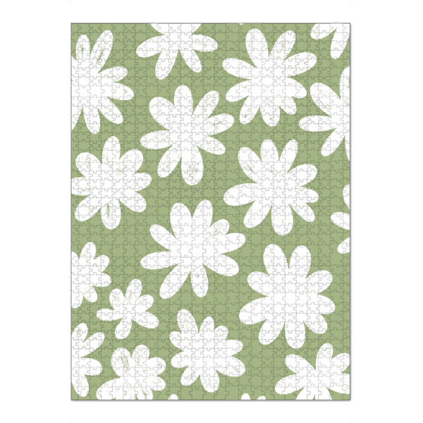 Puzzle Ravensburger "Gänseblümchen grün" artboxONE - Natur,Floral,Für Kinder,Für Mama