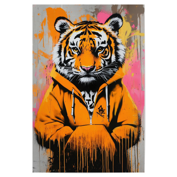 Poster 30x20 cm "Tiger Grafitti" artboxONE - Tiere,Streetart - Tiger,Grafitti,Banksy,Modern,Streetart,Bestseller,Urban,Morph