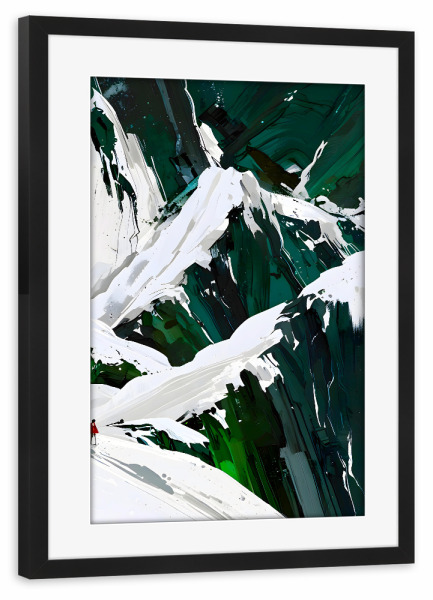 Poster mit Rahmen schwarz "Wildnis in Bewegung" artboxONE - Abstrakt