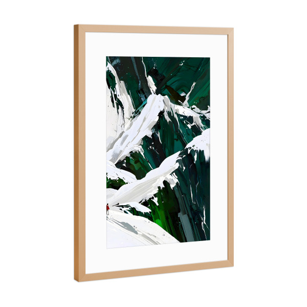 Poster mit Rahmen Kupfer "Wildnis in Bewegung" artboxONE - Abstrakt
