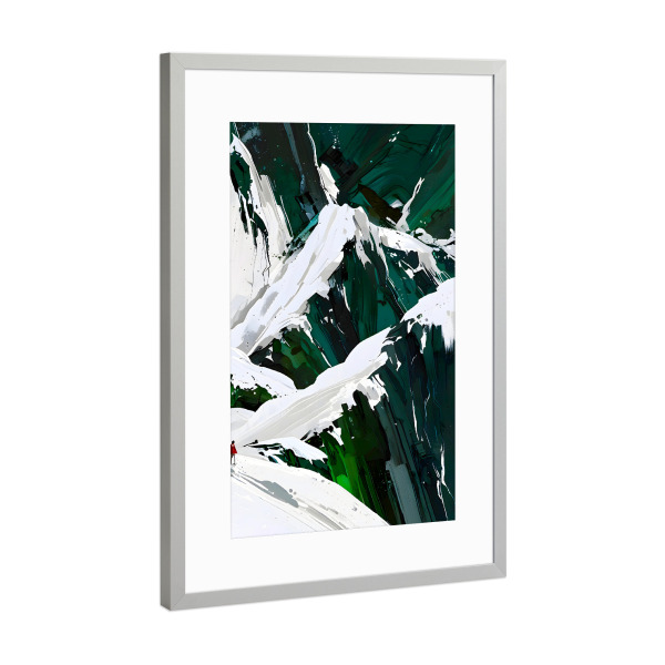 Poster mit Rahmen Silber "Wildnis in Bewegung" artboxONE - Abstrakt