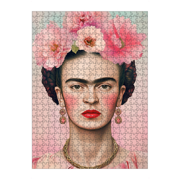 Puzzle Ravensburger "Rosa Träume mit Frida Kahlo" artboxONE - Floral,Menschen,Fashion