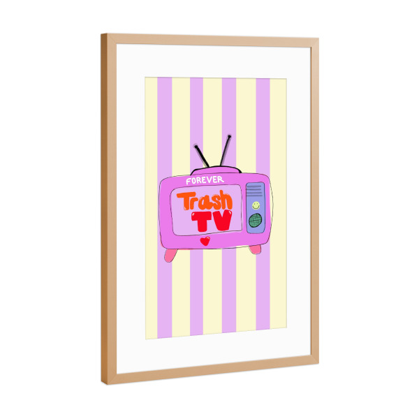 Poster mit Rahmen Kupfer "Forever Trash TV" artboxONE - Film - Trashtv,Trash,Tv,Realitytv,Reality,Tvformate,Stars,Love,Trend