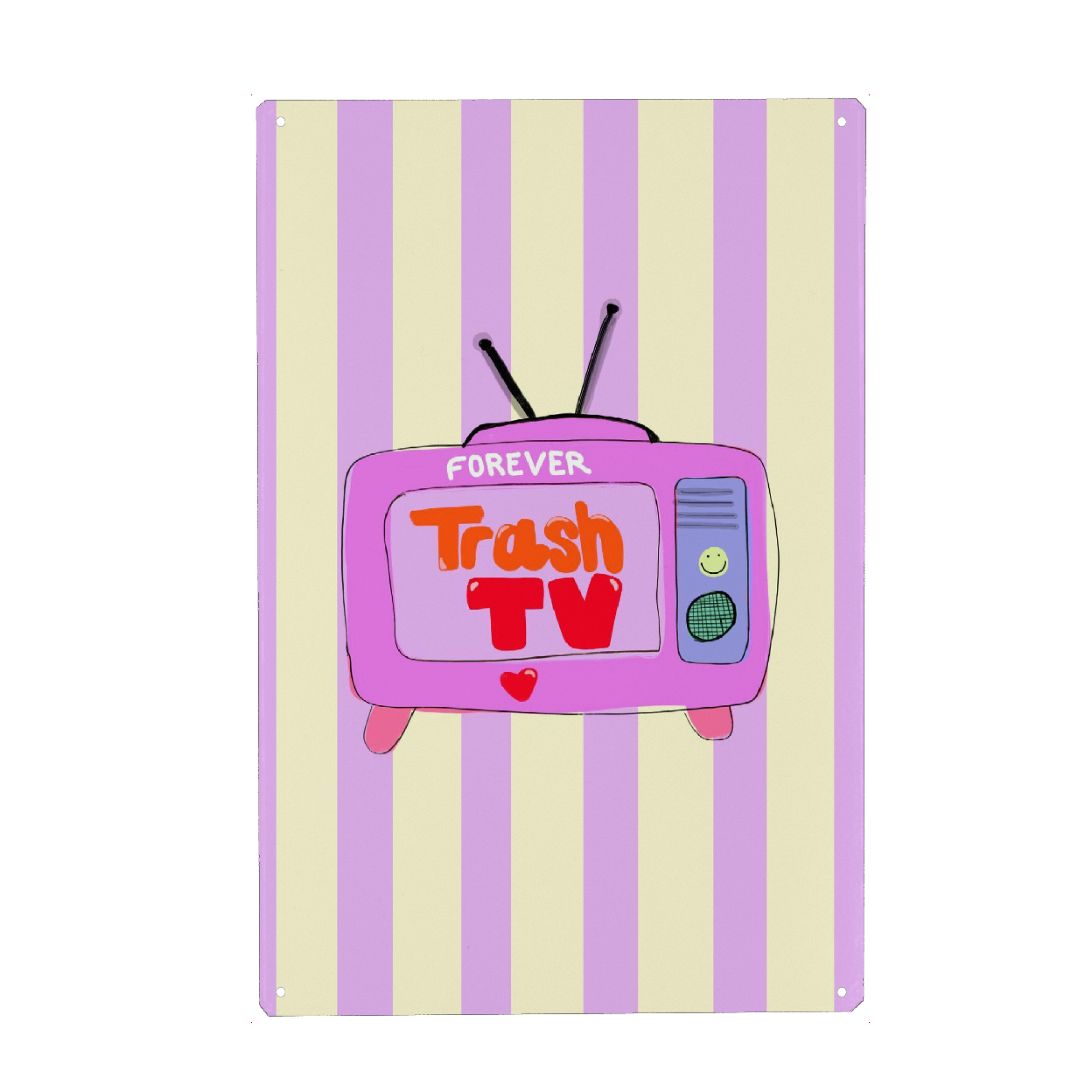 Metall Poster "Forever Trash TV" artboxONE - Film - Trashtv,Trash,Tv,Realitytv,Reality,Tvformate,Stars,Love,Trend - Blechschild