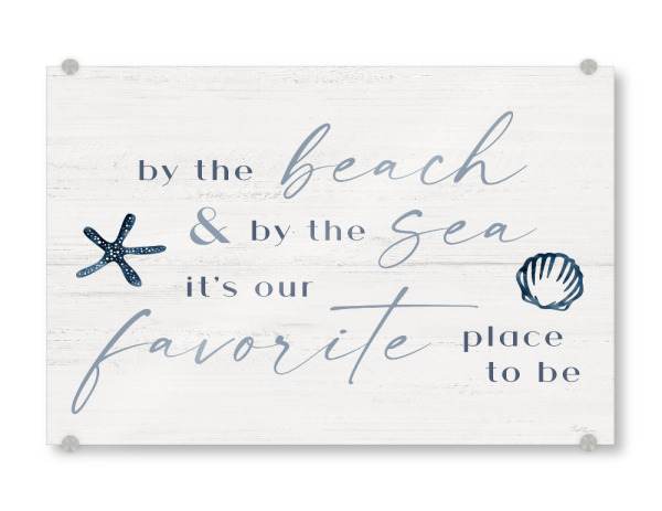Acrylglasbild "Durch die See Typografie" artboxONE - Typografie,Reise / Strand und Meer - Strand,Meer,Reise,Typo,Typografie