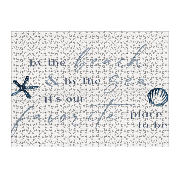 Puzzle Ravensburger "Durch die See Typografie" artboxONE - Typografie,Reise / Strand und Meer - Strand,Meer,Reise,Typo,Typografie - Bild strand