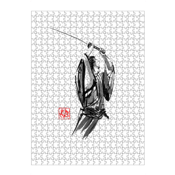 Puzzle Ravensburger "Samurai Shomen" artboxONE - Menschen - Samurai,Sumie,Japan,Shomen - Bild samurai