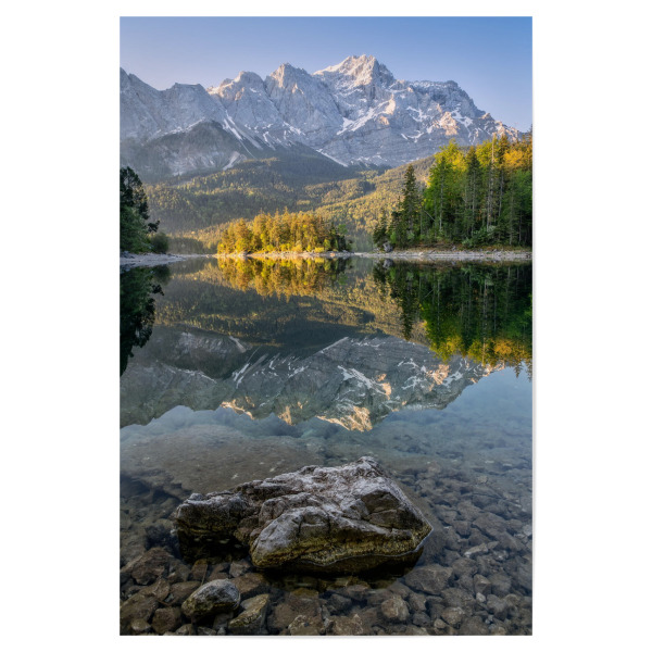 Poster 30x20 cm "Eibsee und Zugspitze in Oberbayern" artboxONE - Natur,Reise,Reise / Länder