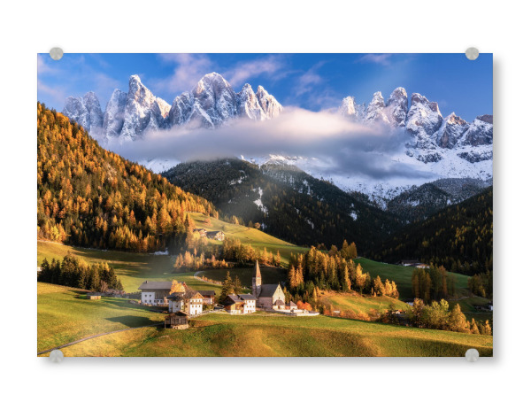 Acrylglasbild "Villnösstal in den Dolomiten" artboxONE - Natur,Reise,Reise / Länder