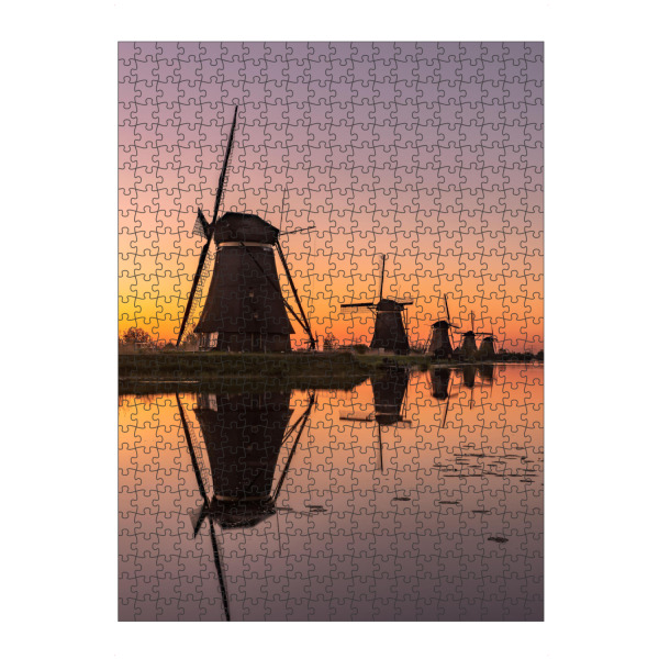 Puzzle Ravensburger "Windmühlen von Kinderdijk" artboxONE - Natur,Reise,Architektur,Reise / Länder