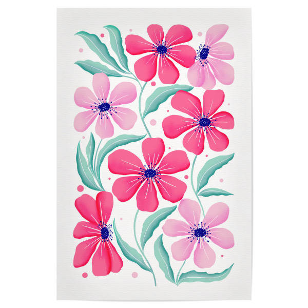 Poster 30x20 cm "Botanical Art in Pink" artboxONE - Floral