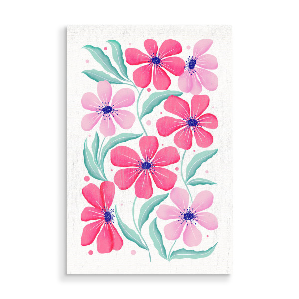 Holzbild "Botanical Art in Pink" artboxONE - Floral