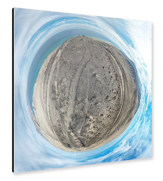 Alu-Dibond "Fuerteventura - Way to Peak" 30x30 cm artboxONE