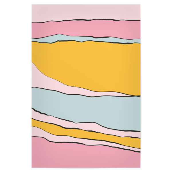 Poster 30x20 cm "Pastell Linien" artboxONE - Abstrakt,Geometrie
