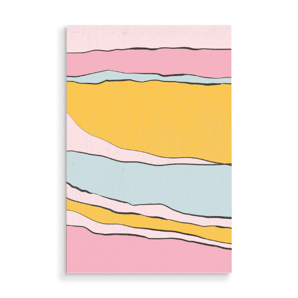Holzbild "Pastell Linien" artboxONE - Abstrakt,Geometrie