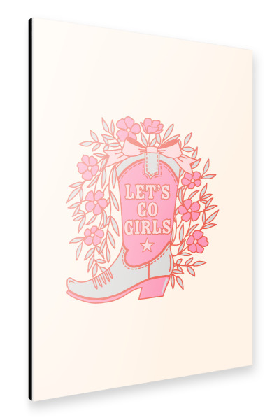 Alu-Dibond "Lass uns Mädchen gehen" 30x20 cm artboxONE