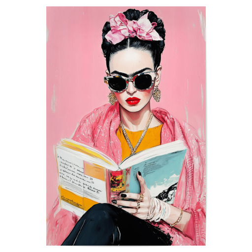 Frida reading book N Frida reading book N