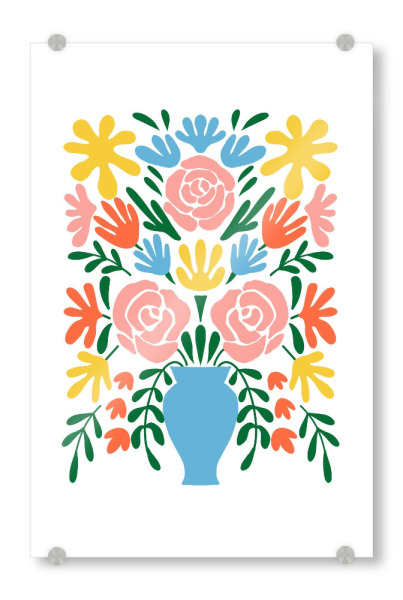 Acrylglasbild "Naive Blumenstrauß" artboxONE - Floral