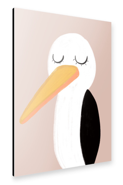 Alu-Dibond "Klapperstorch schläft" 30x20 cm artboxONE
