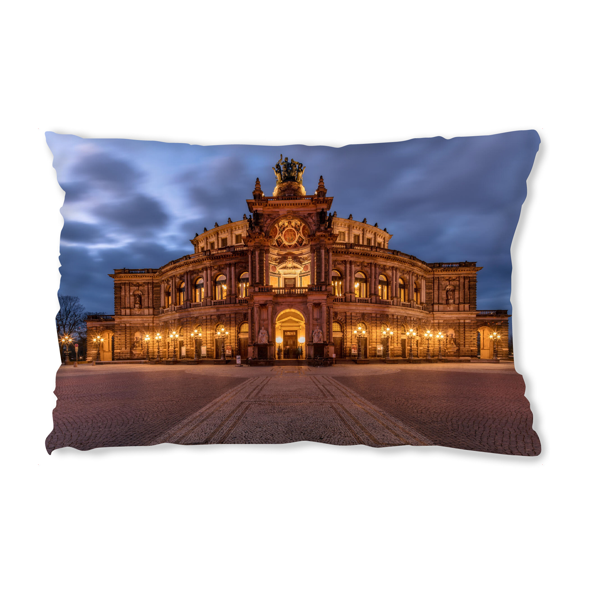 Design-Kissen "Blaue Stunde Semperoper Dresden" artboxONE - Architektur,Reise / Länder