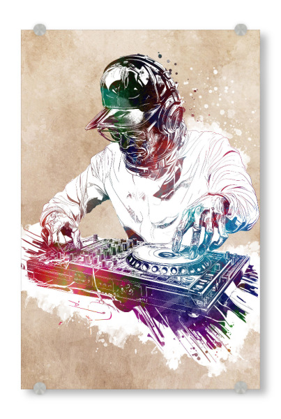 Acrylglasbild "DJ -Konsolenmusik b" artboxONE - Musik - Musik,Komponist,Dj,Konsole,Sound,Party,Musiker