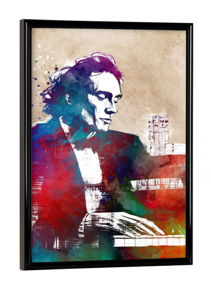 Poster mit schwarzem Rahmen "Pianisten Musikkunst a" artboxONE - Musik - Klavier,Pianist,Komponist,Musiker,Musik