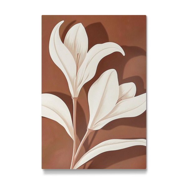 Galerie-Print "Weiße Lilien und Blätter" 75x50 cm artboxONE