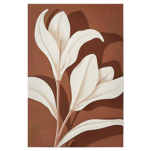Poster "Weiße Lilien und Blätter" artboxONE - Natur,Floral
