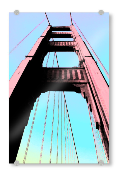 Acrylglasbild "Golden Gate Bridge Pop-Art" artboxONE - Reise,Automobile,Reise / Länder,Städte / San Francisco