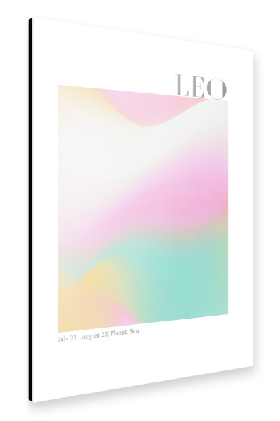 Alu-Dibond "Leo abstrakte Aura" 75x50 cm artboxONE