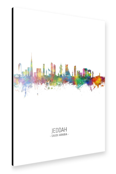 Alu-Dibond "Jeddah Skyline -Porträt" 75x50 cm artboxONE