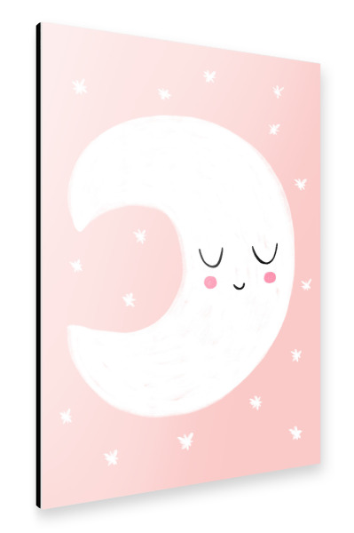 Alu-Dibond "Kleiner rosa Mond" 30x20 cm artboxONE