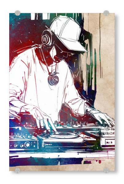 Acrylglasbild "DJ -Konsolenmusik c" artboxONE - Musik - Musik,Komponist,Dj,Konsole,Sound,Party,Musiker