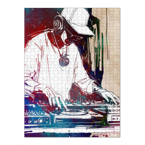 Puzzle Ravensburger "DJ -Konsolenmusik c" artboxONE - Musik - Musik,Komponist,Dj,Konsole,Sound,Party,Musiker - Bild musik