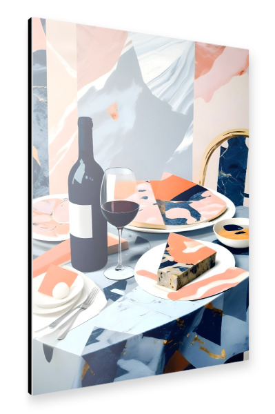 Alu-Dibond "Italienisches Marmor Mittagessen" 30x20 cm artboxONE