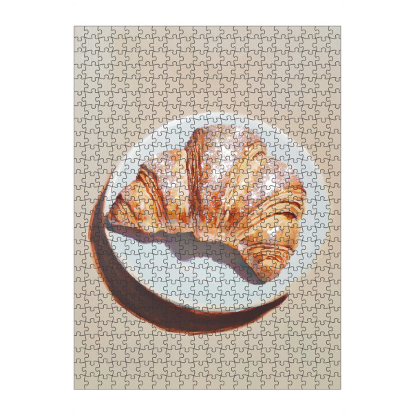 Puzzle Ravensburger "Glitzer Croissant" artboxONE - Essen & Trinken,Für Mama,Lustig